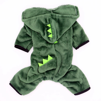 Cozy Dino Fleece Pet Hoodie