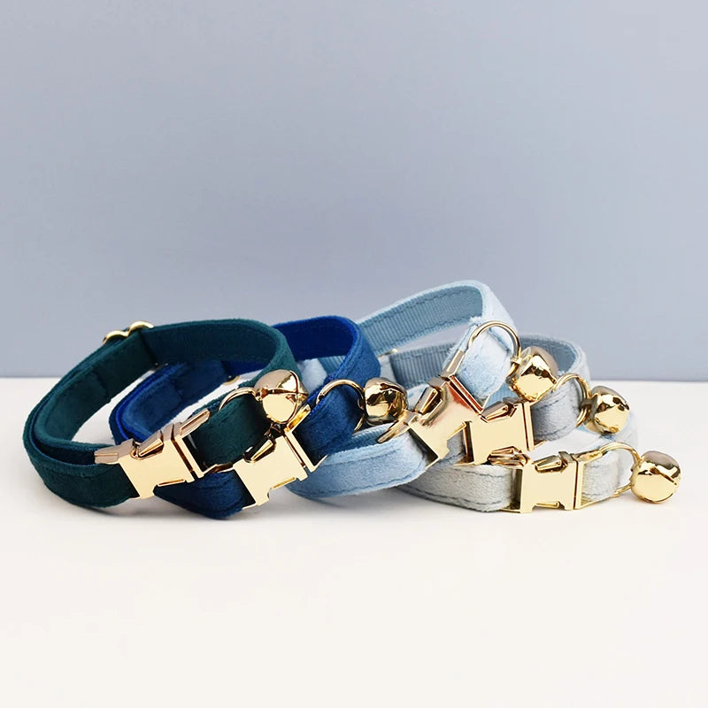 Custom Engraved Bowknot Cat Collar