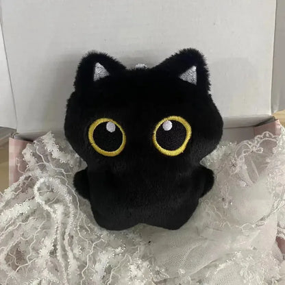 CuteBlack Cat plush toy Doll Small Pendant Cuddly Pillow Cushion Ins Black Cat Plush Toy Doll for Boy Girl Birthday Gifts cute