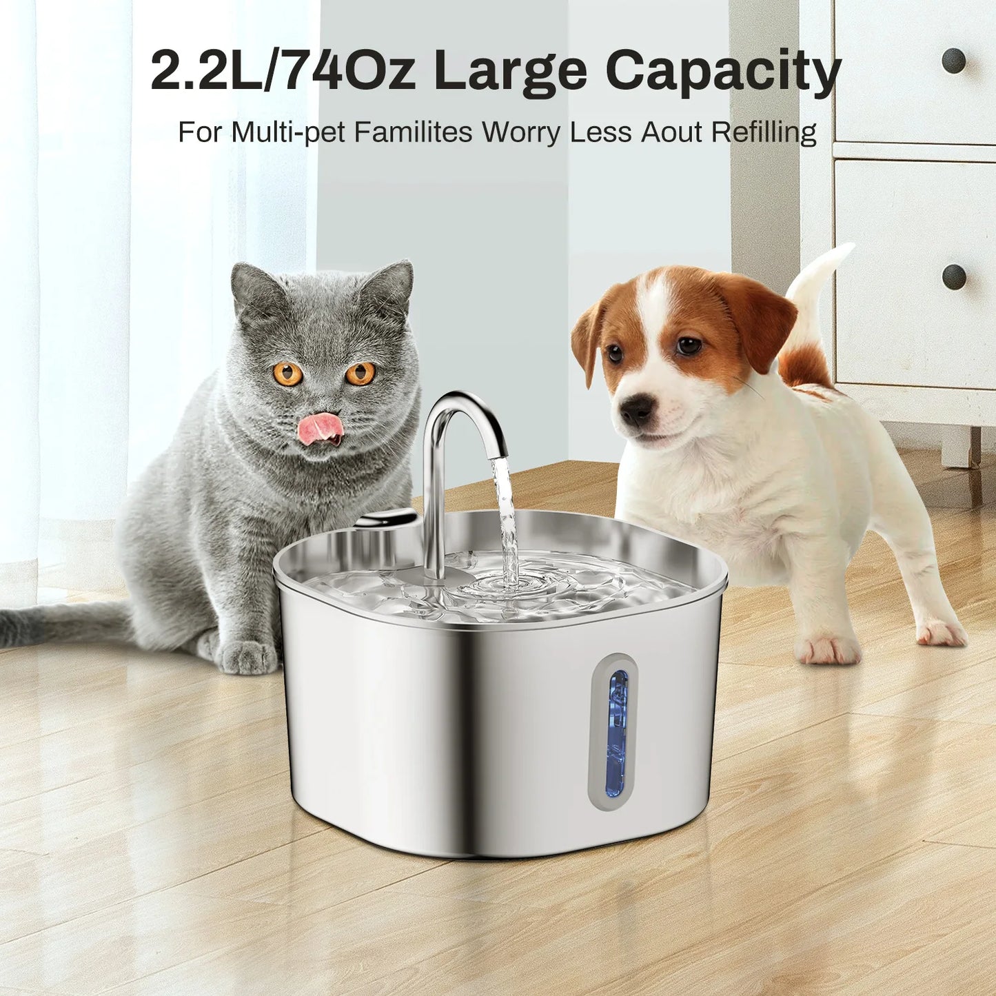 Stainless Steel Pet Hydration Fountain