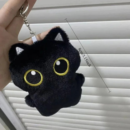 CuteBlack Cat plush toy Doll Small Pendant Cuddly Pillow Cushion Ins Black Cat Plush Toy Doll for Boy Girl Birthday Gifts cute