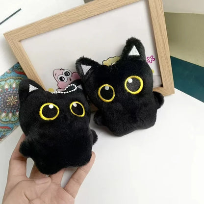 CuteBlack Cat plush toy Doll Small Pendant Cuddly Pillow Cushion Ins Black Cat Plush Toy Doll for Boy Girl Birthday Gifts cute