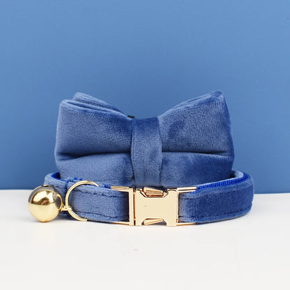 Custom Engraved Bowknot Cat Collar