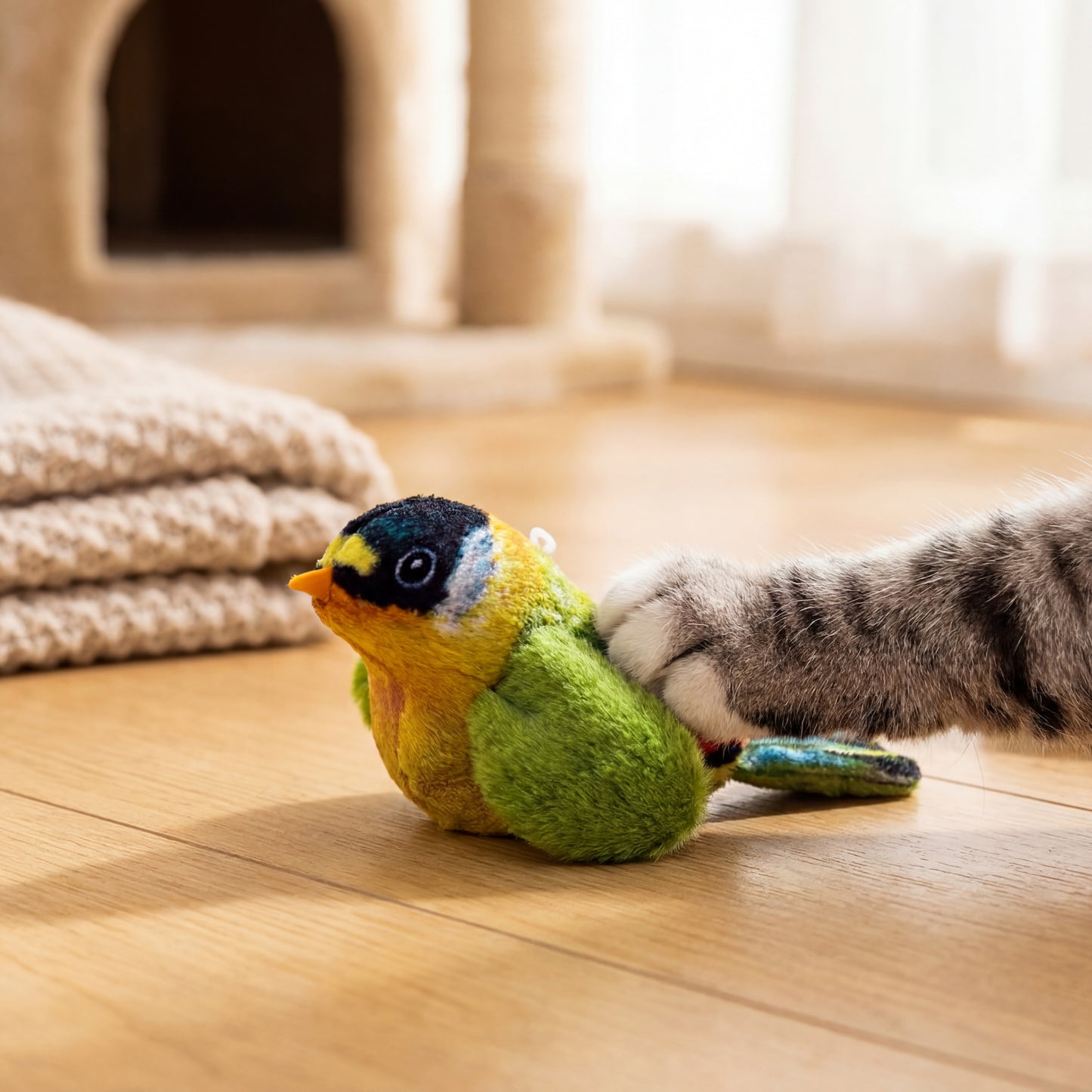 Realistic Chirping Interactive Bird Toy