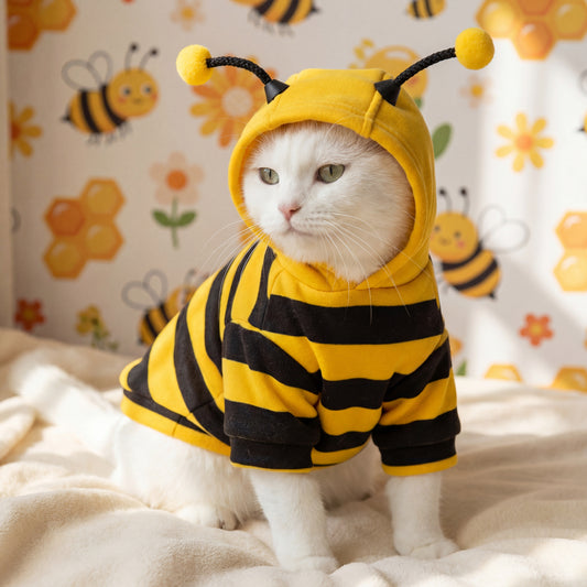 Cozy Bumblebee Fleece Pet Hoodie