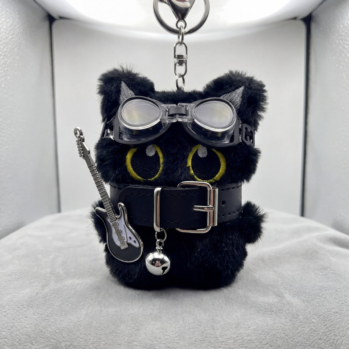 Punk Style Black Cat Keychain Cute Big Eye Cat Bag Charm Gift