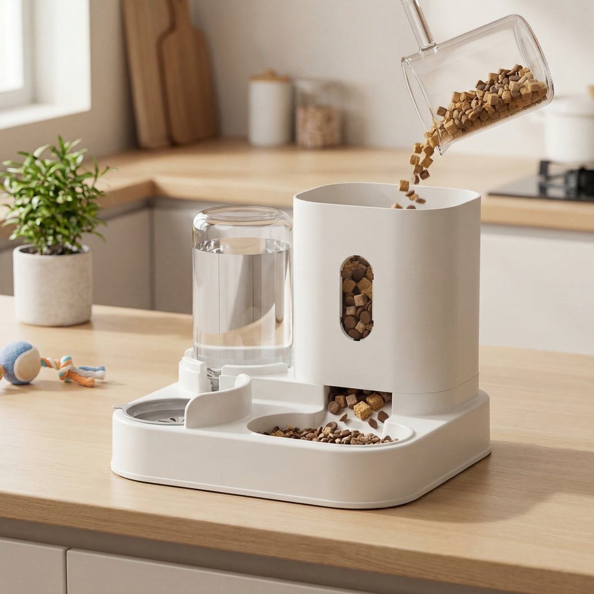 Gravity-Fed Dual Dining Station