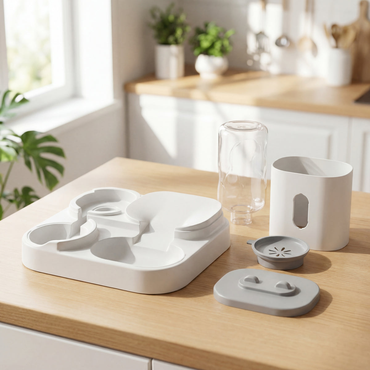 Gravity-Fed Dual Dining Station