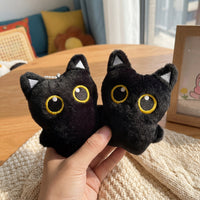 CuteBlack Cat plush toy Doll Small Pendant Cuddly Pillow Cushion Ins Black Cat Plush Toy Doll for Boy Girl Birthday Gifts cute
